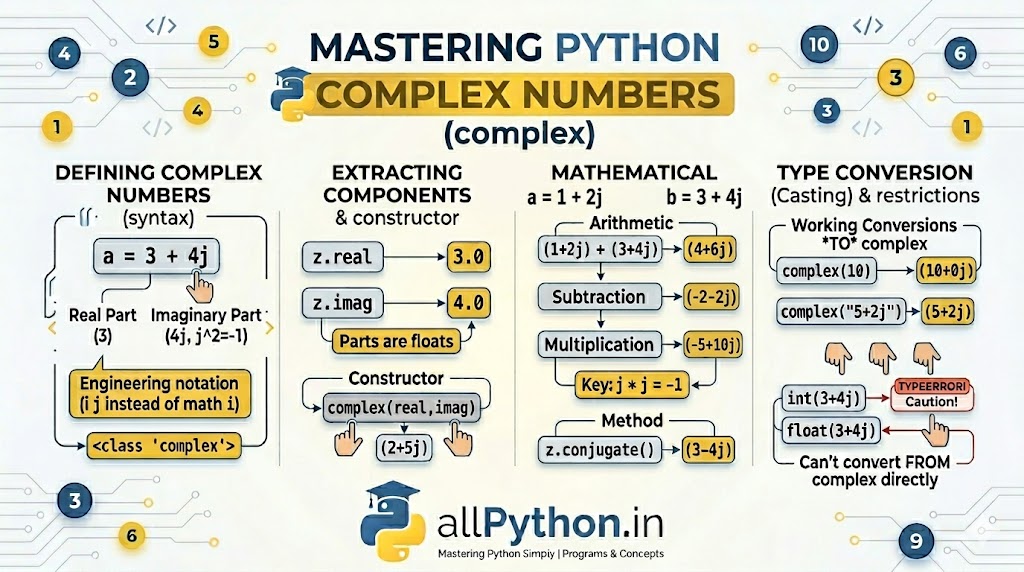Handling Complex Numbers in Python (complex)