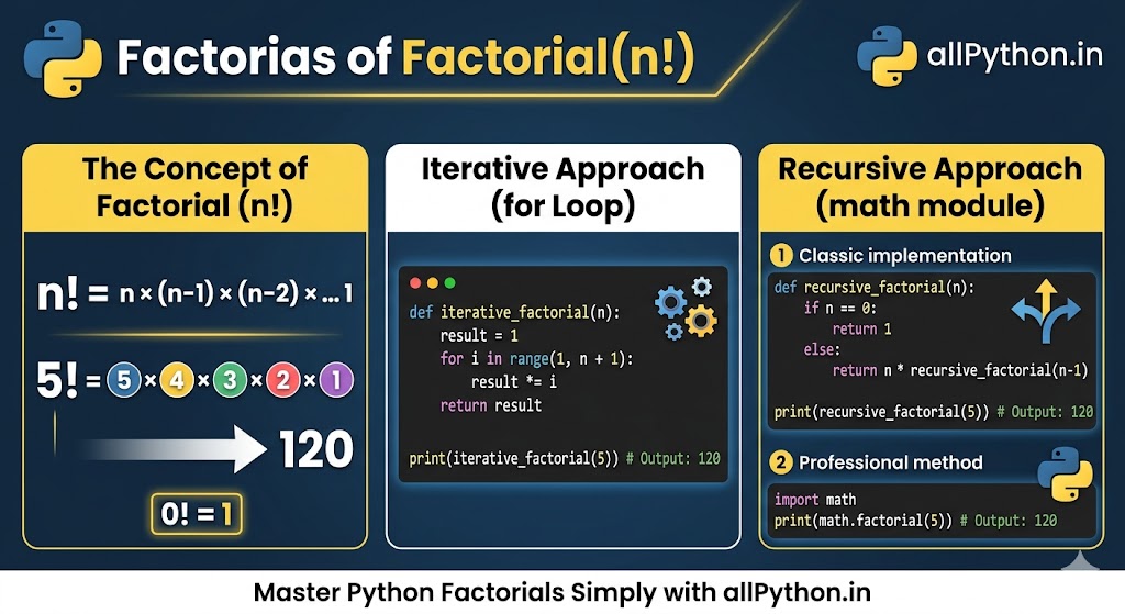 Program to calculate Factorial of a number