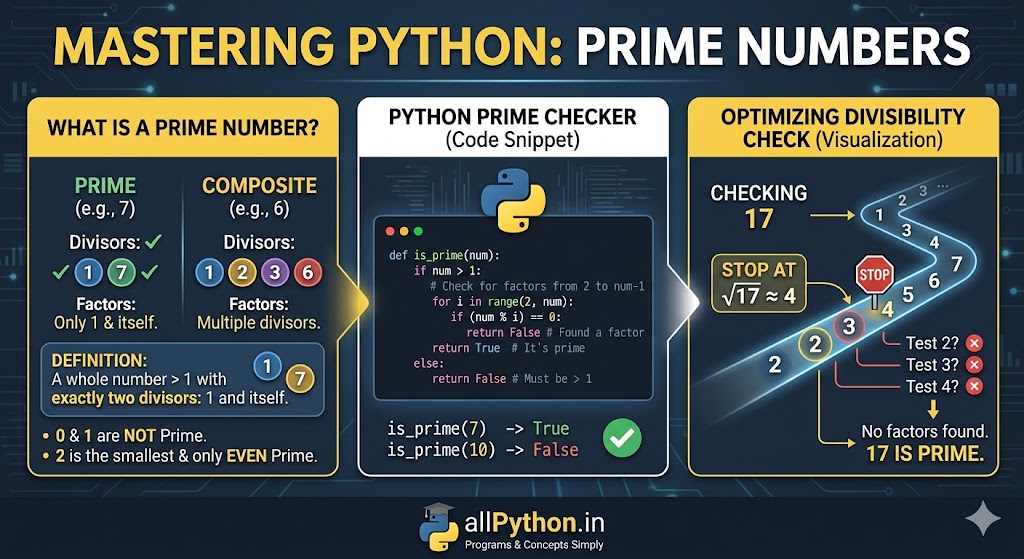 Program to check if a number is Prime